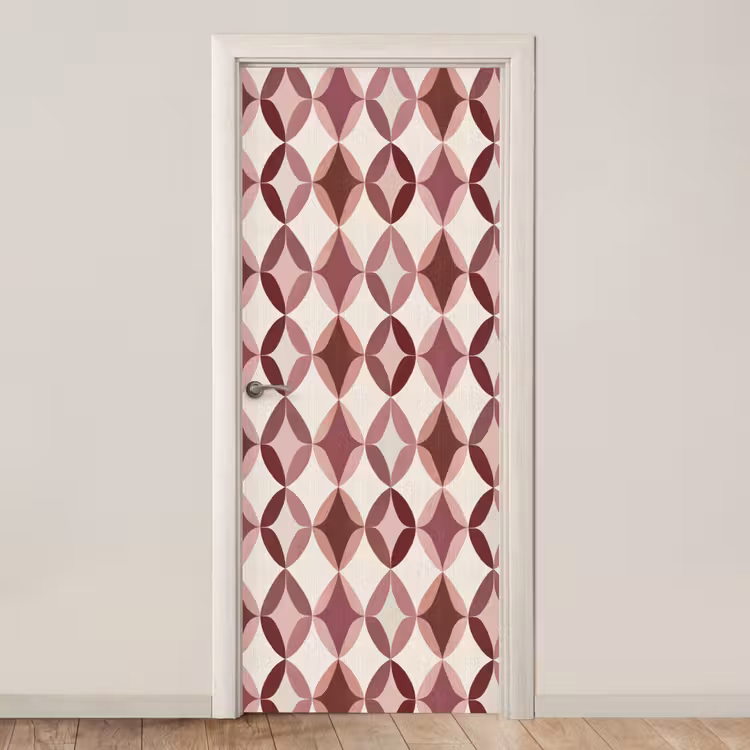 Ovaal - Textuur - Roze deurposter klein 289 -3d_beige