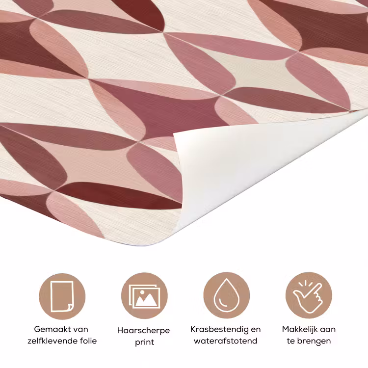 Ovaal - Textuur - Roze deurposter klein 289 -closeup_NL