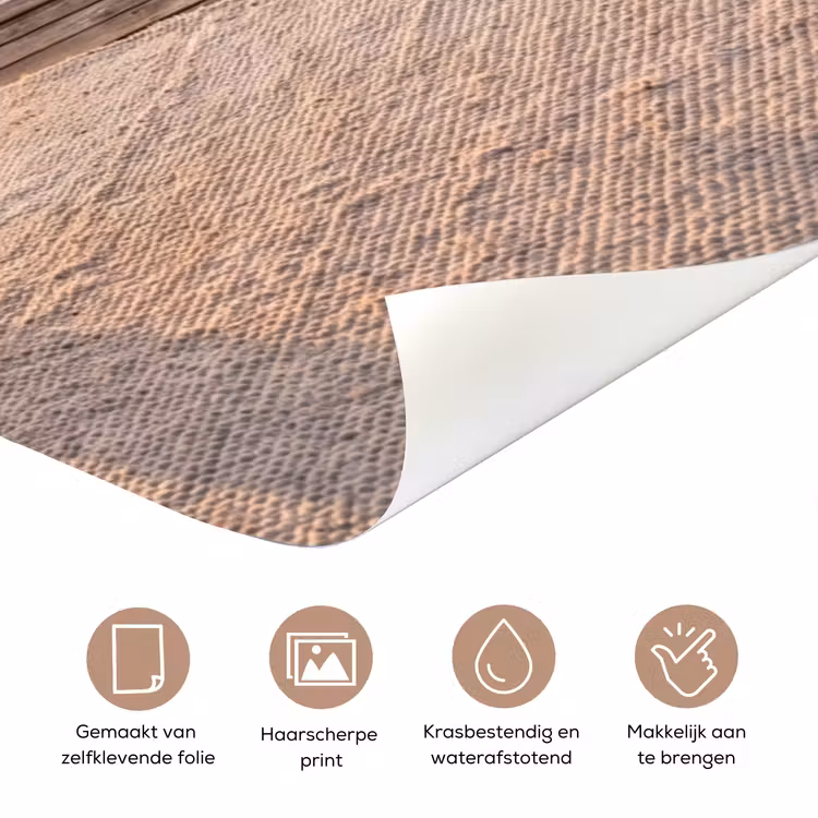 Overkapping - Zee - Zonsondergang - Vakantie - Rust deurposter klein -closeup_NL
