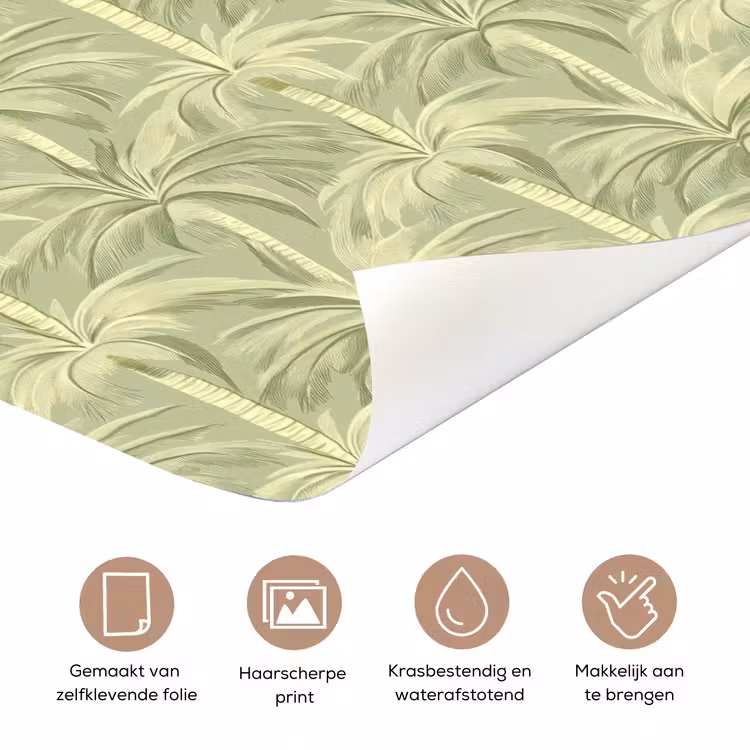 Palmwoud - Tropisch - Groen deurposter klein 289 -closeup_NL