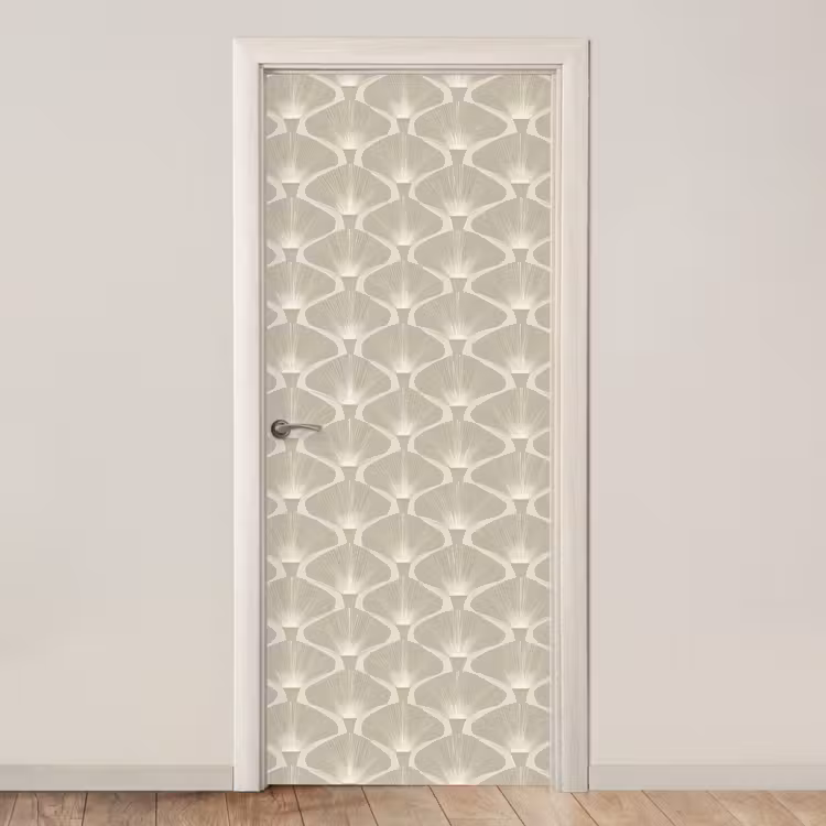 Paneel - Ginkgo - Zand deurposter klein 289 -3d_beige