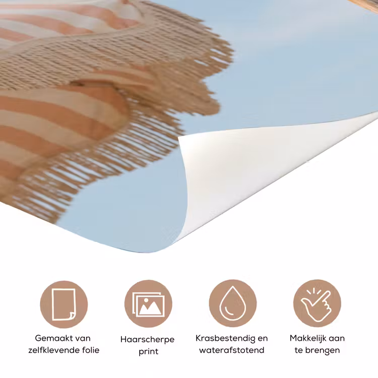 Parasol - Lucht - Rood deurposter klein -closeup_NL