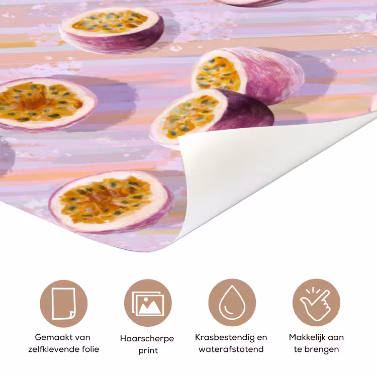 Passievrucht - Tropisch - Paars deurposter klein 289 -closeup_NL