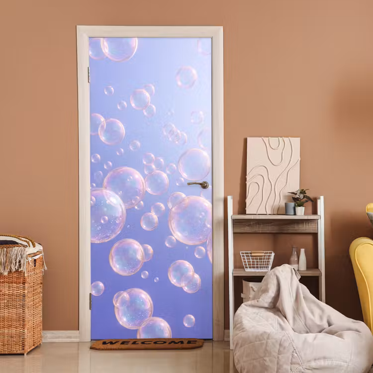 Pastel - Bubbels - Dromerig deurposter klein -sfeer1