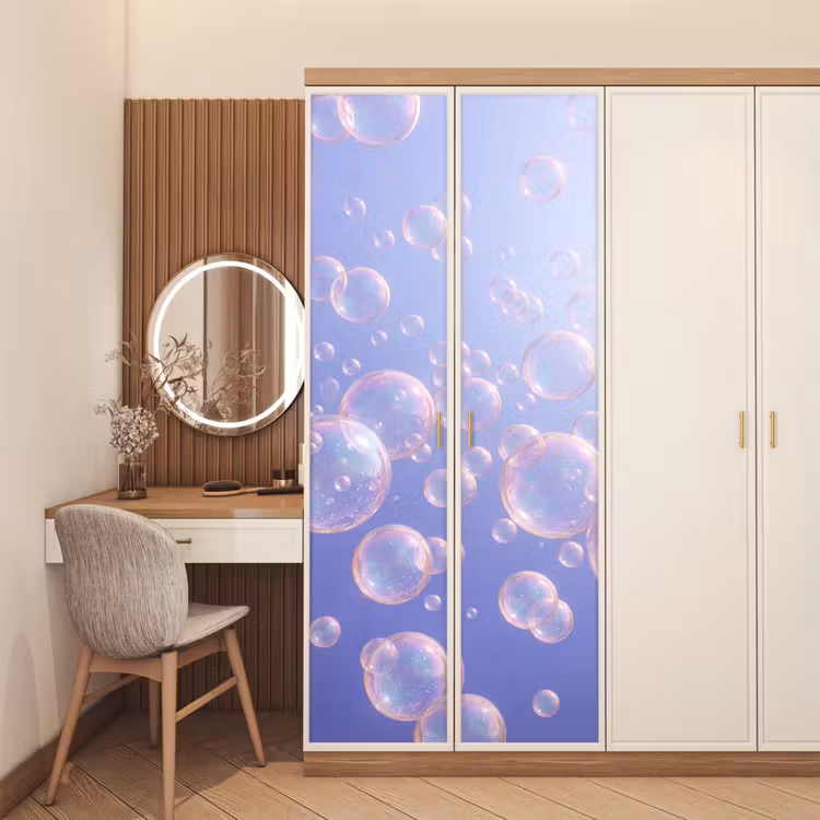 Pastel - Bubbels - Dromerig deurposter klein -sfeer3