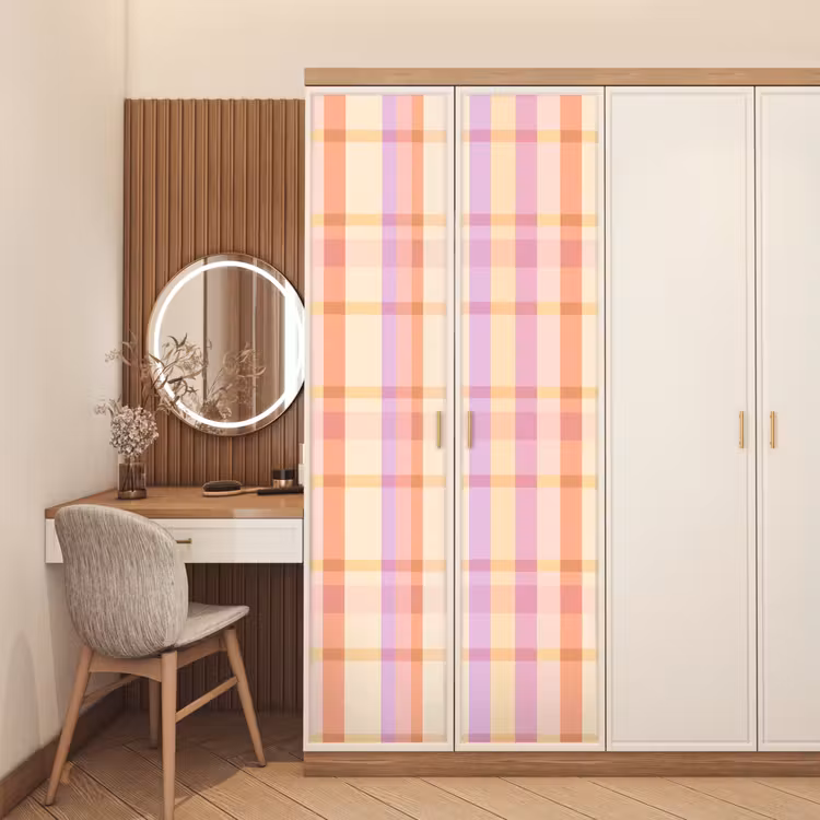 Pastel - uitpatroon - Geometrisch deurposter klein 289 -sfeer3