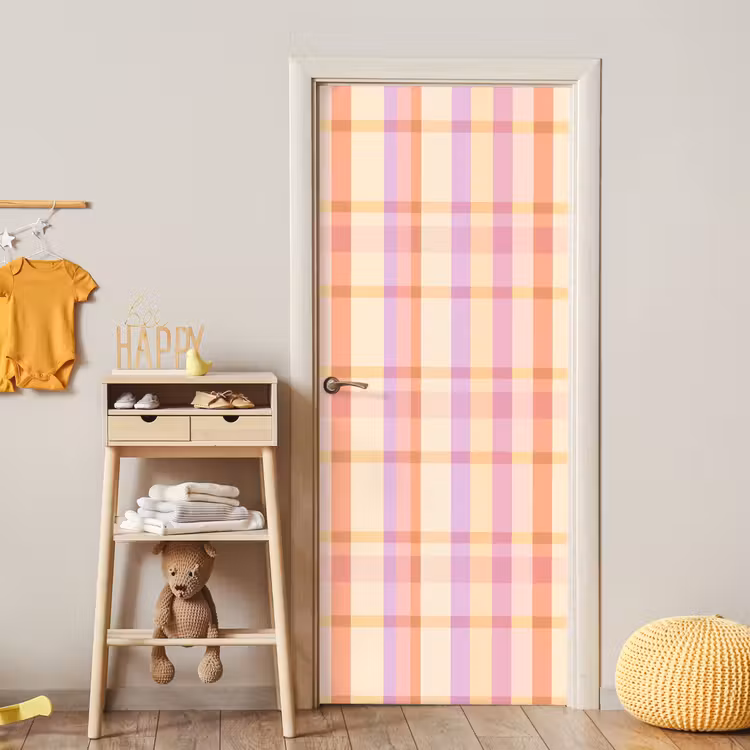 Pastel - uitpatroon - Geometrisch deurposter klein 289 -sfeer4
