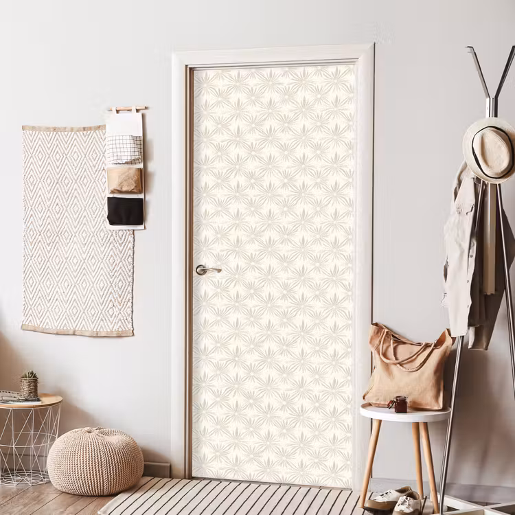 Patroon - Bloemen - Beige deurposter klein 289 -sfeer6