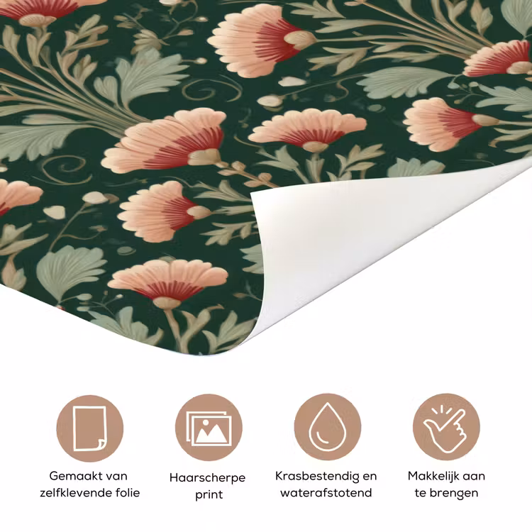 Patroon - Botanisch - Kleurrijk deurposter klein 289 -closeup_NL