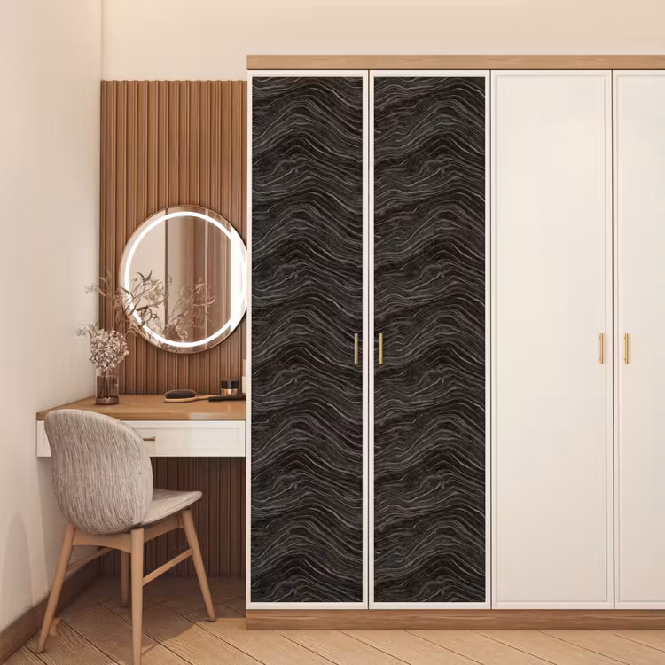 Patroon - Contrast - Antraciet deurposter klein 289 -sfeer3