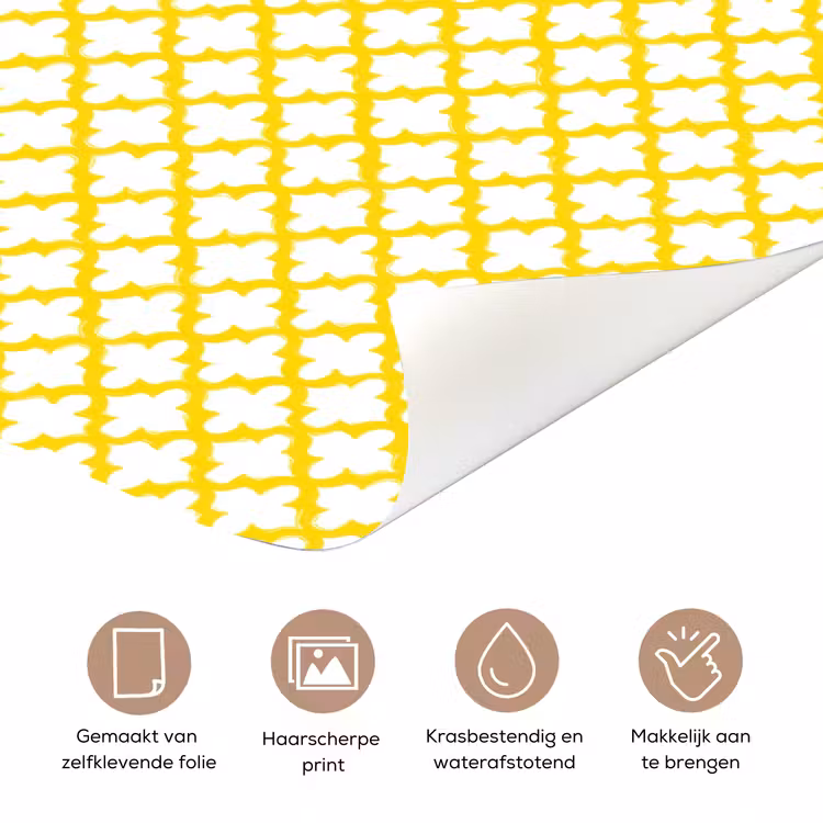 Patroon - Geometrisch - Klassiek - Geel deurposter klein 289 -closeup_NL