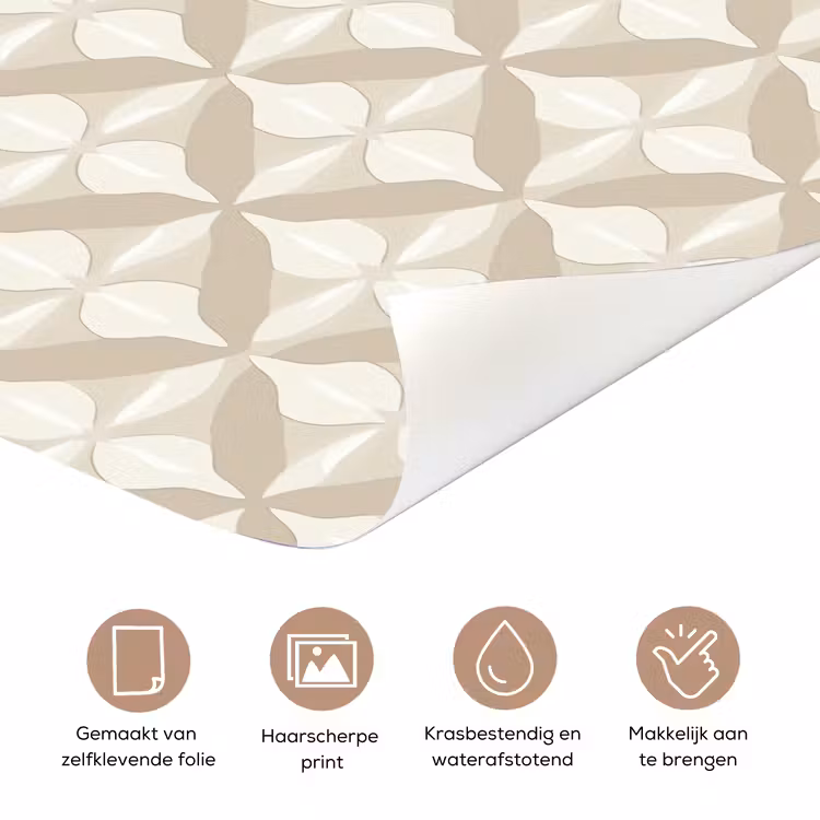 Patroon - Klassiek - Beige deurposter klein 289 -closeup_NL
