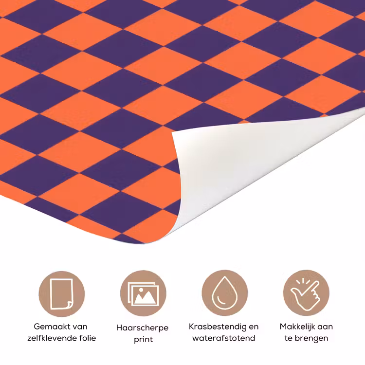 Patroon - Klassiek - Paars deurposter klein 289 -closeup_NL