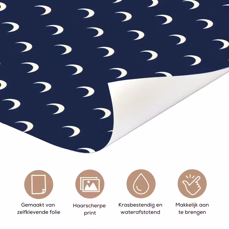 Patroon - Manen - Blauw deurposter klein 289 -closeup_NL