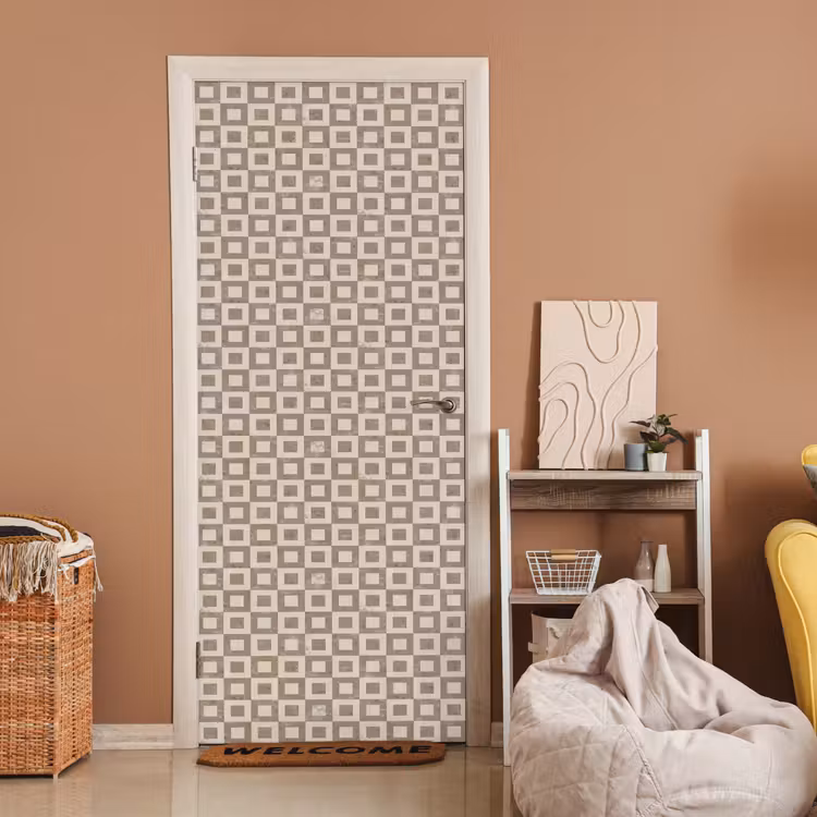Patroon - Marmer - Beige deurposter klein 289 -sfeer1