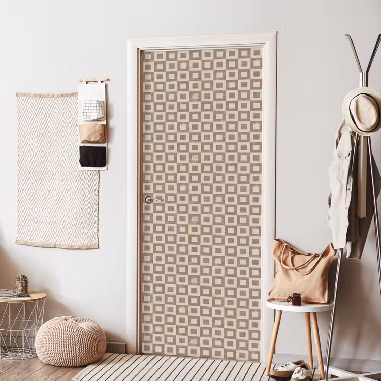 Patroon - Marmer - Beige deurposter klein 289 -sfeer6