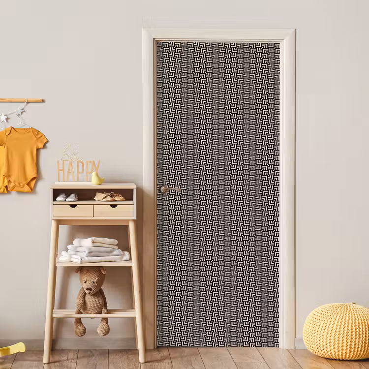 Patroon - Marmer - Zwart deurposter klein 289 -sfeer4