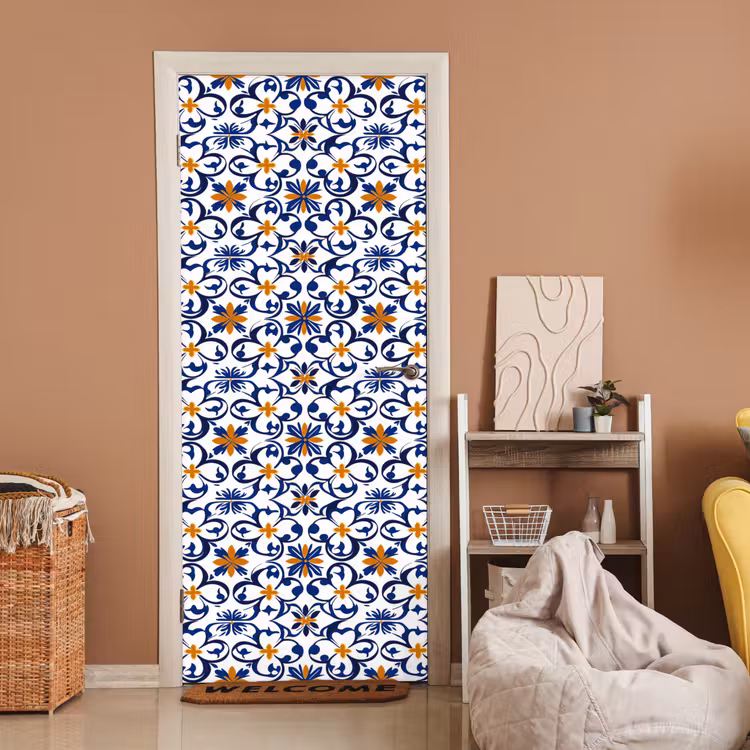 Patroon - Modern - Kleurrijk deurposter klein 289 -sfeer1