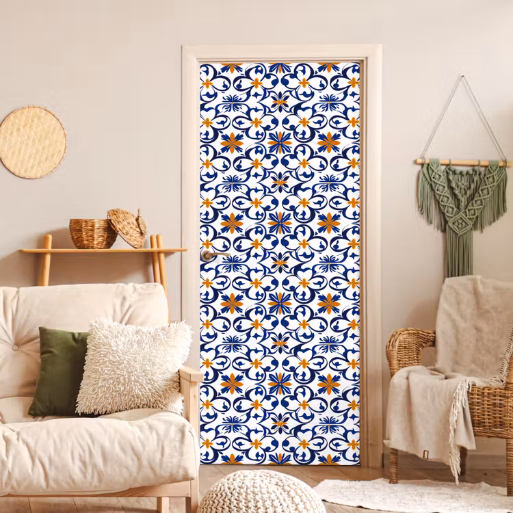 Patroon - Modern - Kleurrijk deurposter klein 289 -sfeer2