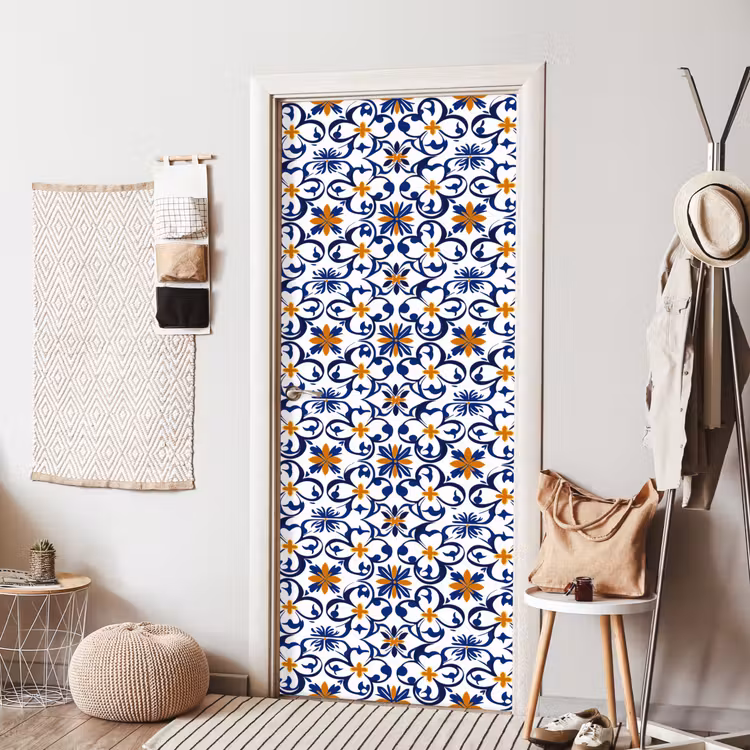 Patroon - Modern - Kleurrijk deurposter klein 289 -sfeer6