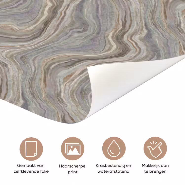 Patroon - Sereen - Paars - Groen deurposter klein 289 -closeup_NL