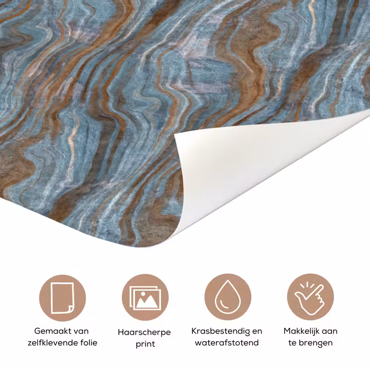 Patroon - Steen - Blauw deurposter klein 289 -closeup_NL