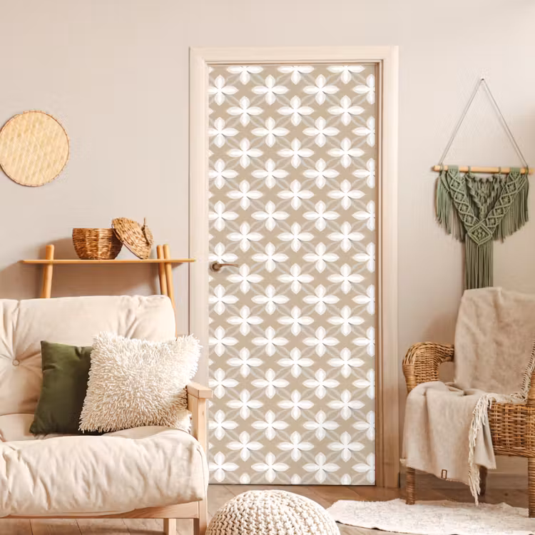 Patroon - Symmetrisch - Beige deurposter klein 289 -sfeer2