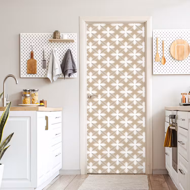 Patroon - Symmetrisch - Beige deurposter klein 289 -sfeer5