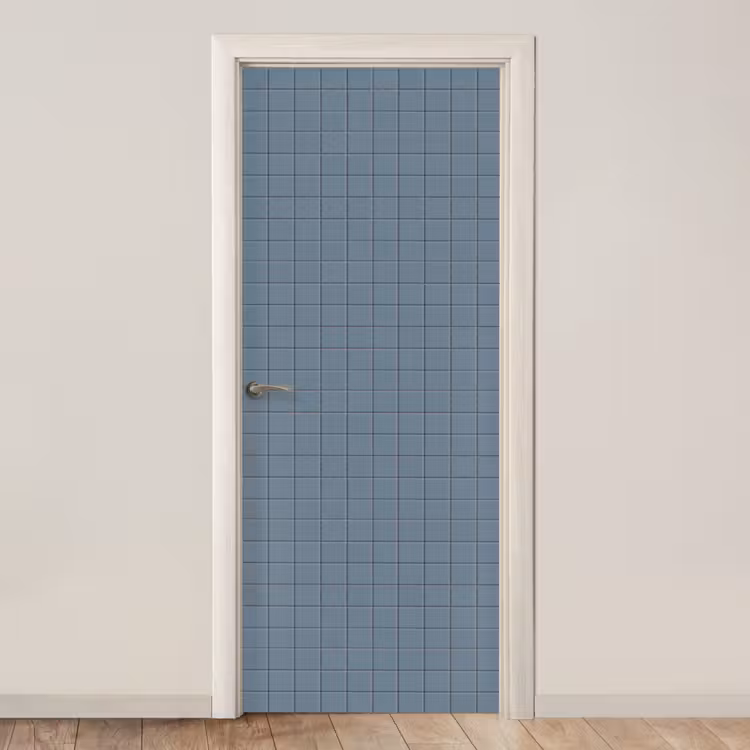 Patroon - Tegel - Blauwgrijs deurposter klein 289 -3d_beige