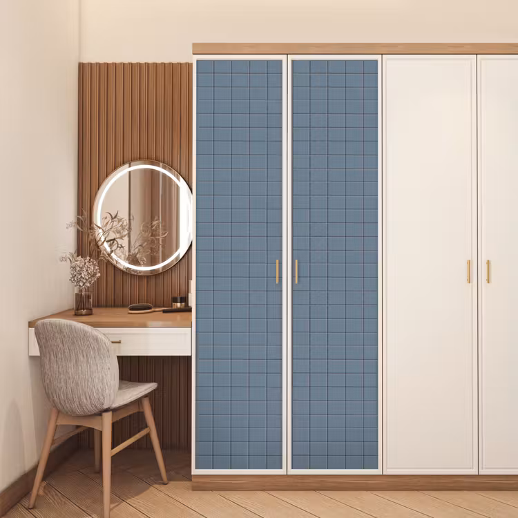 Patroon - Tegel - Blauwgrijs deurposter klein 289 -sfeer3