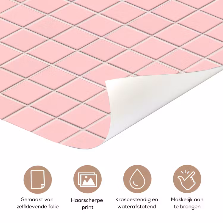 Patroon - Tegel - Pastelroze deurposter klein 289 -closeup_NL