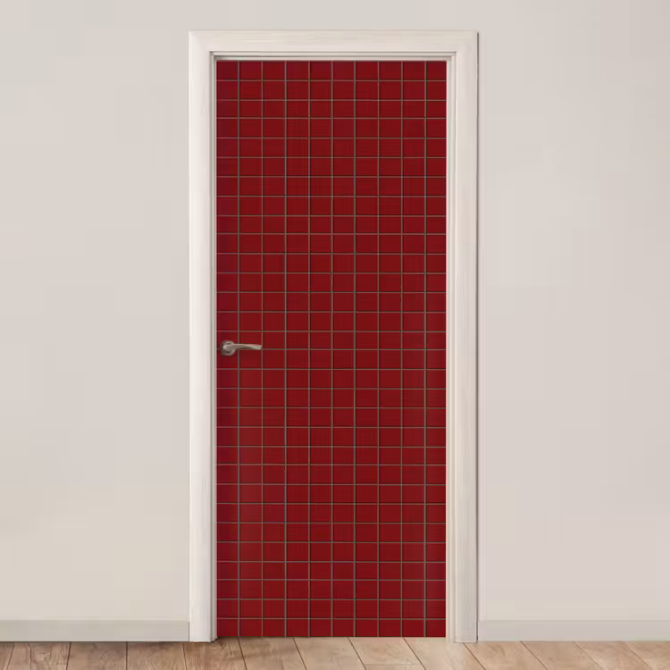 Patroon - Tegels - Burgundy deurposter klein 289 -3d_beige