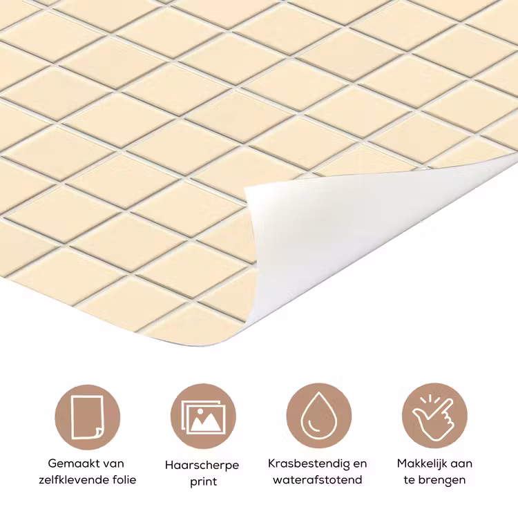Patroon - Tegels - Gebroken - Wit deurposter klein 289 -closeup_NL