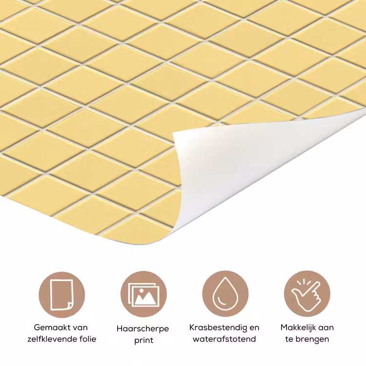 Patroon - Tegels - Geel deurposter klein 289 -closeup_NL