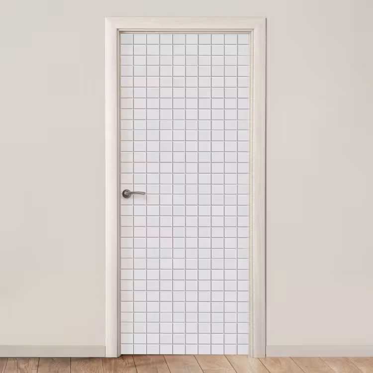 Patroon - Tegels - Grijs - Wit deurposter klein 289 -3d_beige