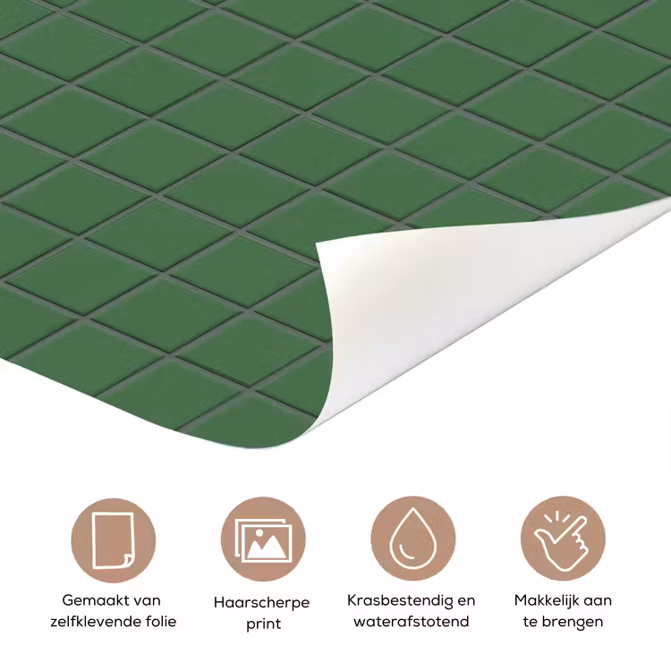 Patroon - Tegels - Groen deurposter klein 289 -closeup_NL
