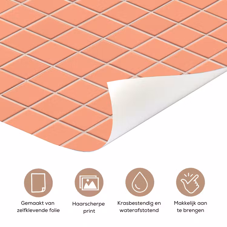 Patroon - Tegels - Perzik deurposter klein 289 -closeup_NL