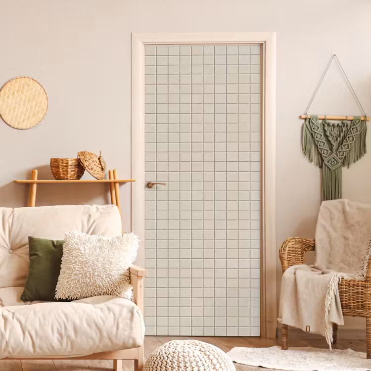 Patroon - Tegels - Taupe deurposter klein 289 -sfeer2