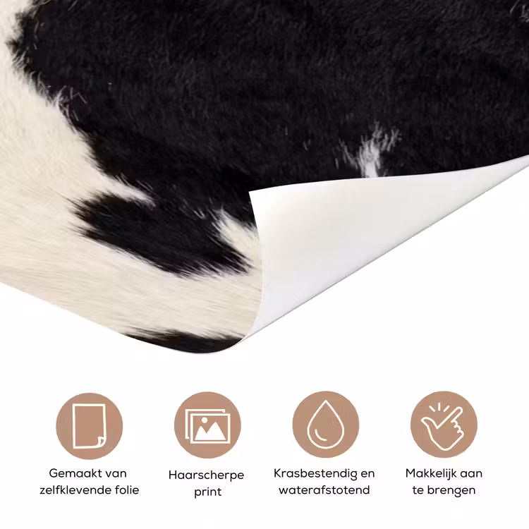 Patroon - Vacht - Zwart - Wit deurposter klein -closeup_NL