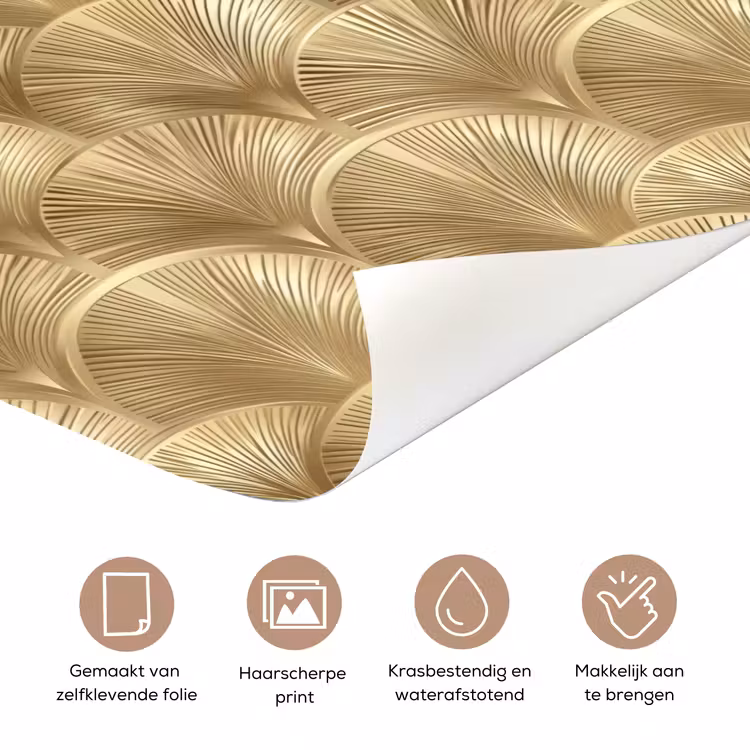 Patroon - Waaier - Goud deurposter klein 289 -closeup_NL