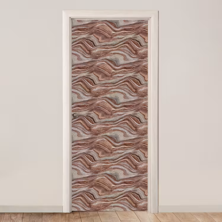 Patroon - Zandsteen - Travertijn deurposter klein 289 -3d_beige