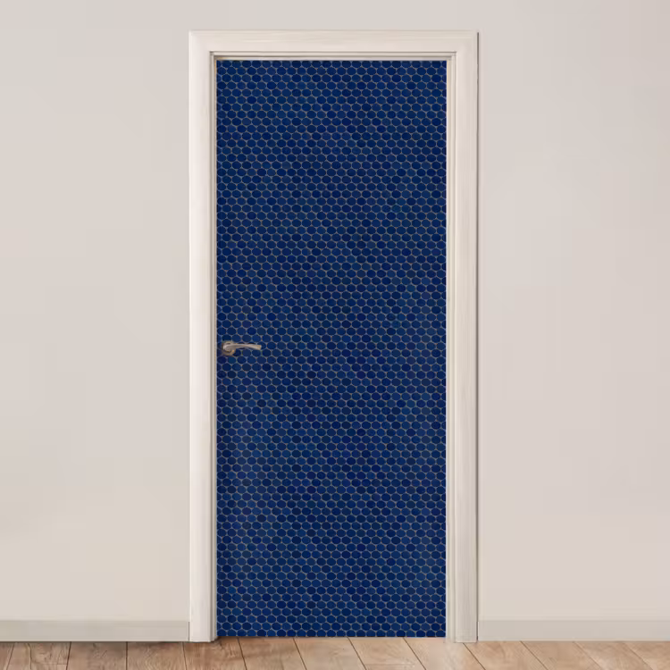 Penny - Mozaïek - Donkerblauw deurposter klein 289 -3d_beige