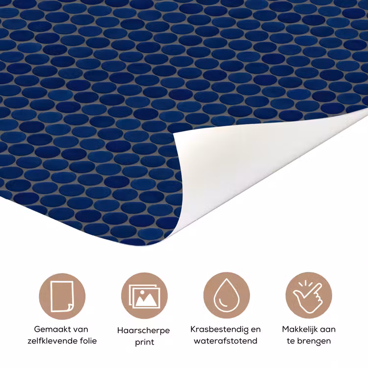 Penny - Mozaïek - Donkerblauw deurposter klein 289 -closeup_NL