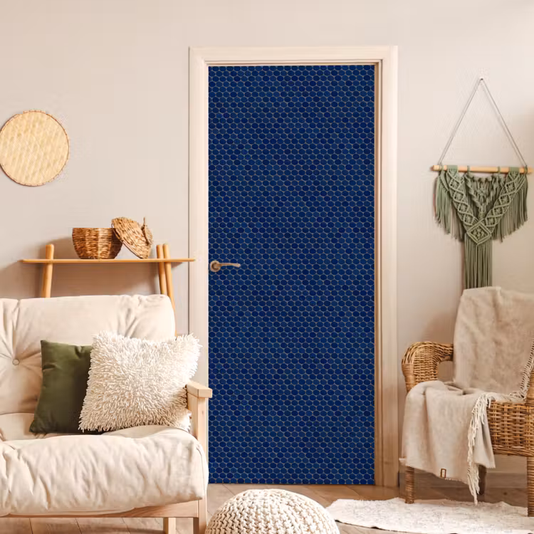 Penny - Mozaïek - Donkerblauw deurposter klein 289 -sfeer2