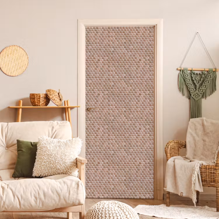 Penny - Mozaïek - Oudroze - Terracotta deurposter klein 289 -sfeer2