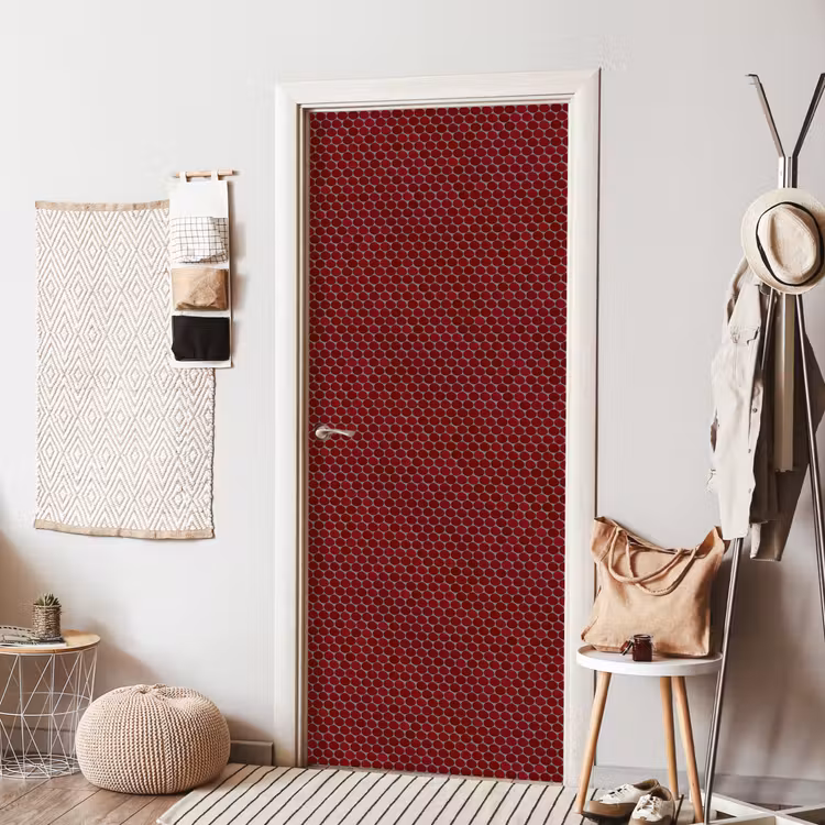 Penny - Mozaïek - Rond - Rood deurposter klein 289 -sfeer6