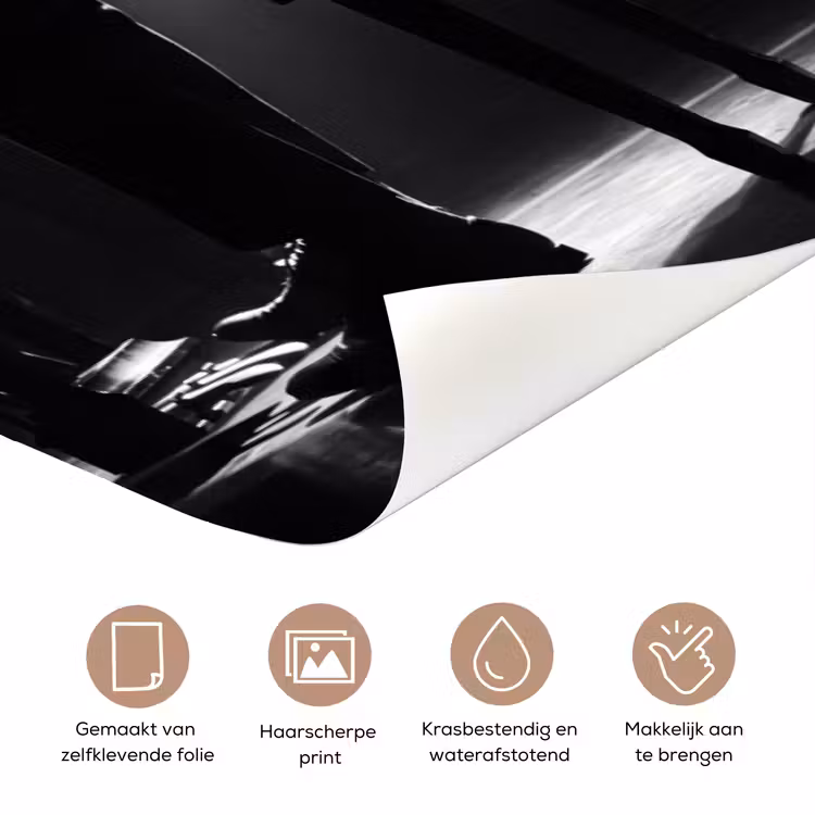Persoon - Piano - Muziek - Zwart-wit - Podium deurposter klein -closeup_NL