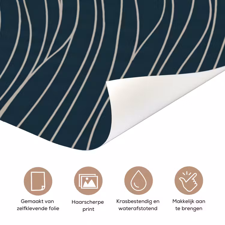 Persoon - Surfen - Oceaan - Natuur - Modern deurposter klein -closeup_NL