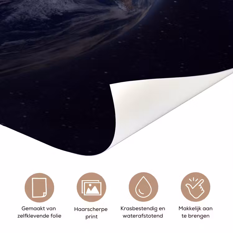 Deursticker - Planeet - Ruimte - Kosmos - Planeet - Ruimte - Kosmos deurposter klein