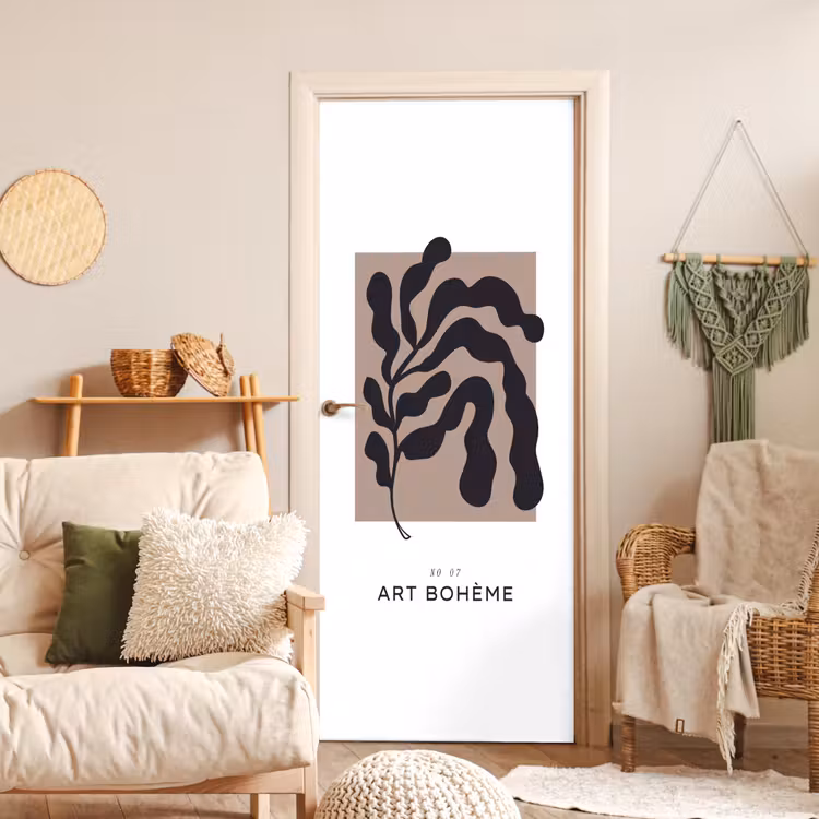 Planten - Abstract - Boho deurposter klein -sfeer2